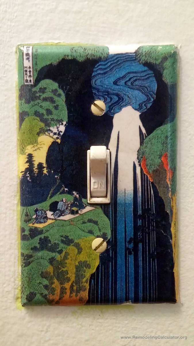 Small Bathroom Decor - Decorative Electric Switch Plate