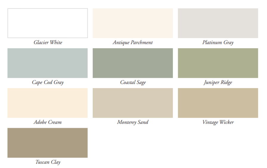 Alside Vinyl Siding - Charter Oak Classic Colors