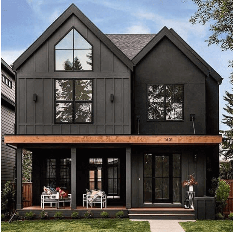 Black house exterior