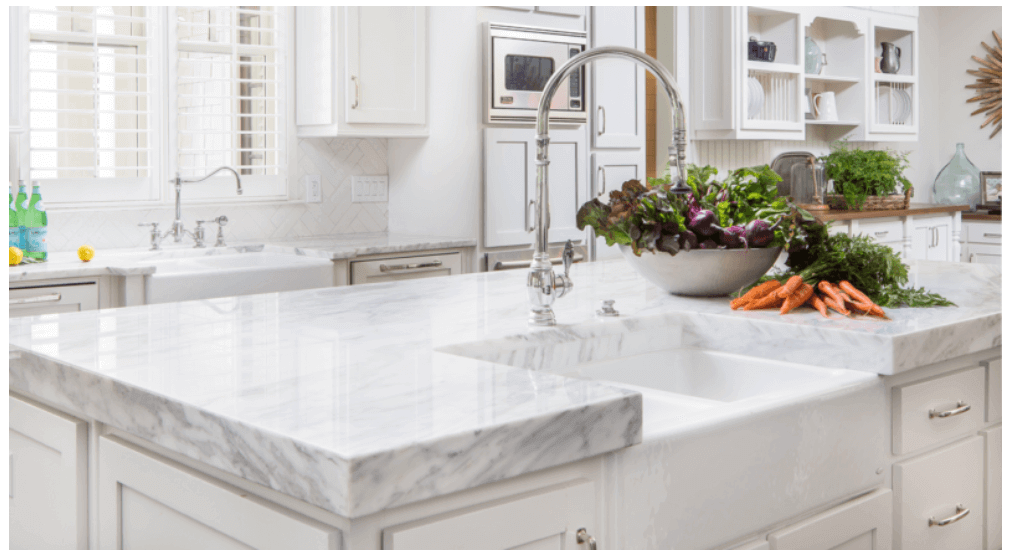Carrara marble kitchen counters cost