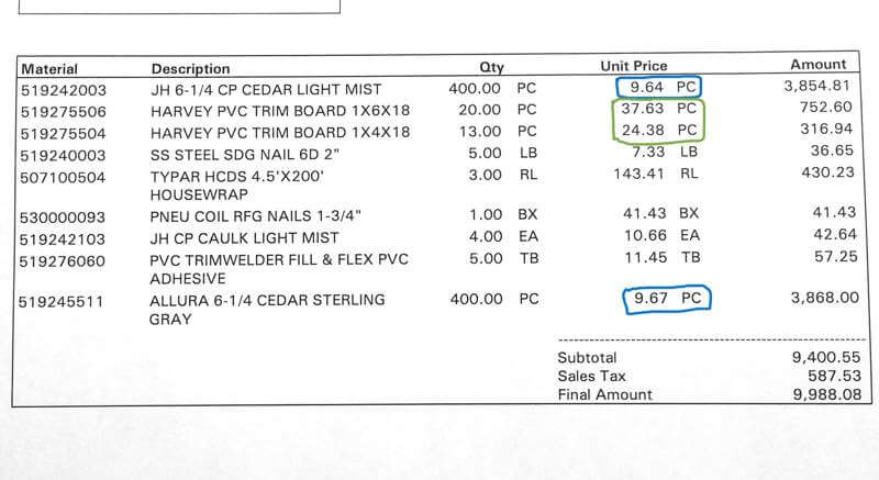 Vinyl Siding Material List Tyres2c