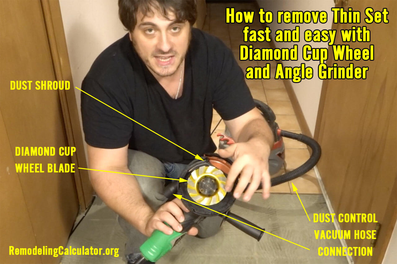 How To Remove Thin Set From Plywood With Diamond Cup Wheel Dust