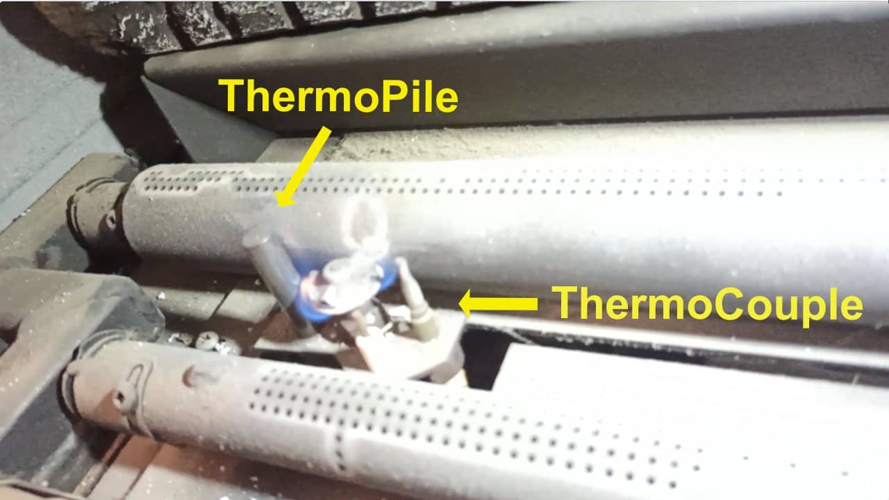 Thermocouple and Thermopile on a Gas Fireplace