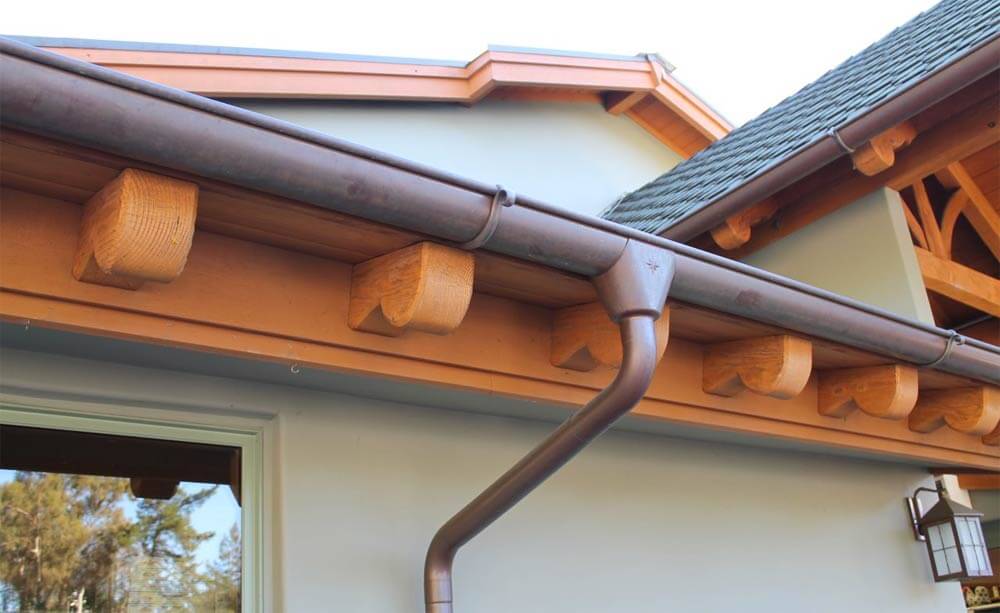 Zinc Half Round Gutters and Downspout