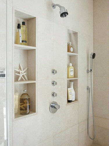 built in shower niche 