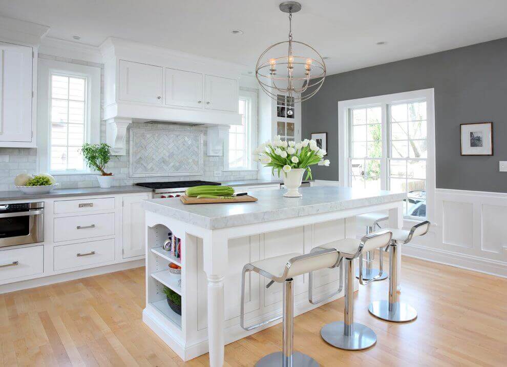 dark grey kitchen wall
